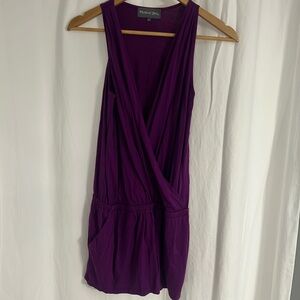 Xs Michael Stars Eggplant Romper with pockets
